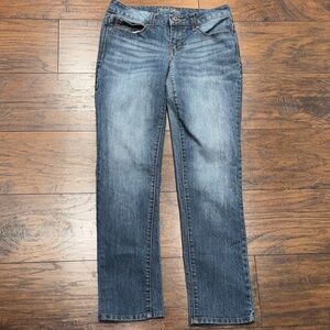 Faded Glory Women's Straight Leg Blue Jeans 10 A EUC!